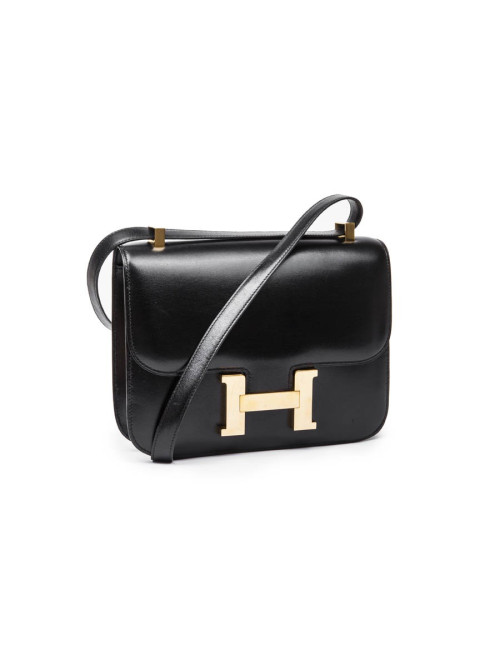 Constance HERMES cuir box noir