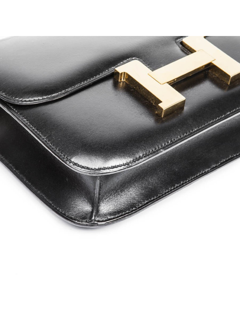 Constance HERMES cuir box noir