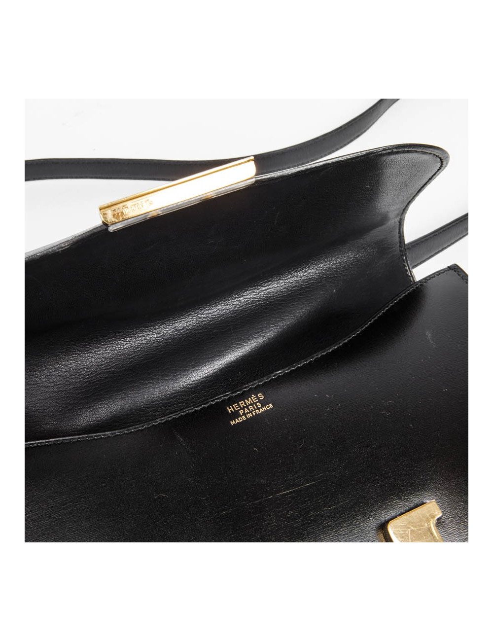 Constance HERMES cuir box noir