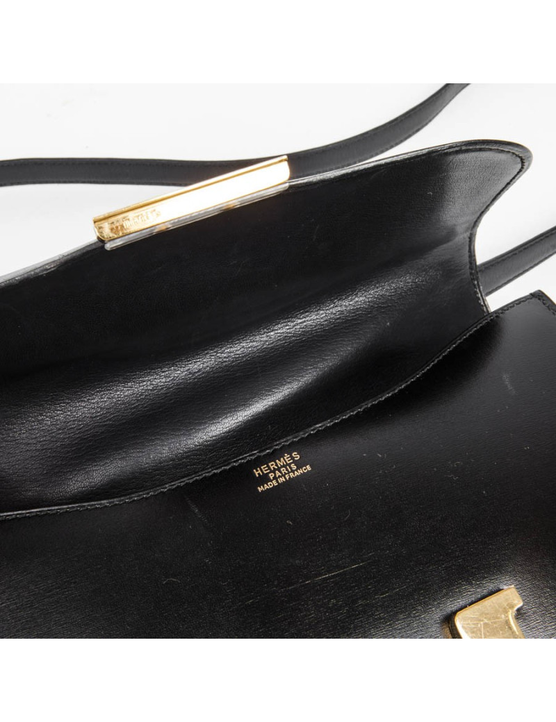 Constance HERMES cuir box noir