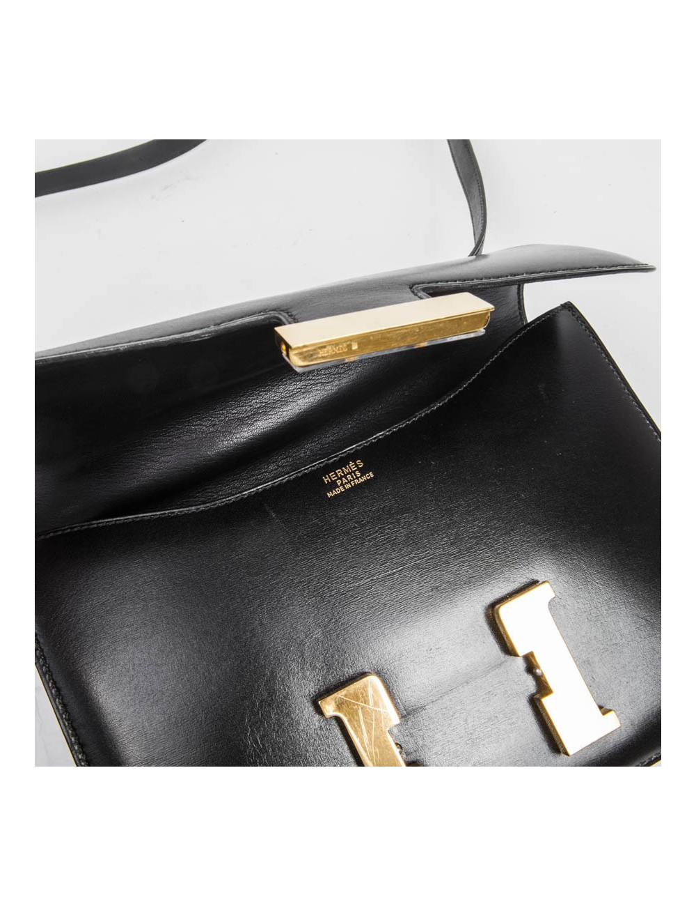 Constance HERMES cuir box noir