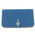 Portfolio HERMES "Dogon" two-tone electric blue and blue jean