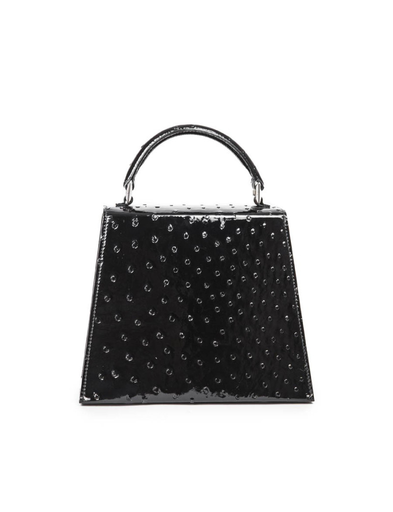 Sac 'BB Amandine' GRATIANNE BASCANS en python noir brillant