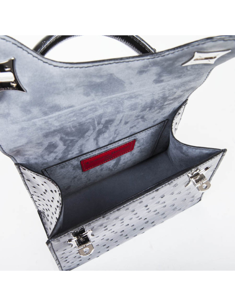 Sac 'BB Amandine' GRATIANNE BASCANS en python noir brillant