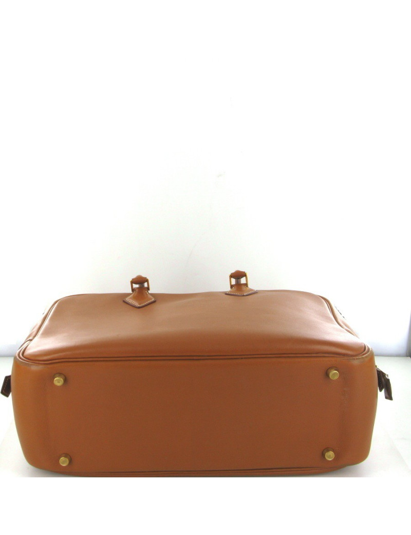 Sac HERMES plume en cuir camel