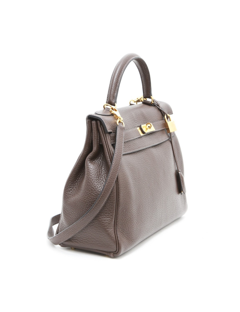 Kelly II T 28 HERMES taurillon marron