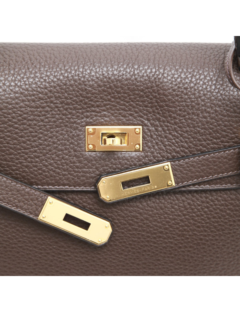 Kelly II T 28 HERMES taurillon marron