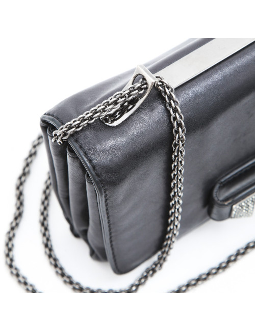 Pochette VALENTINO en cuir noir