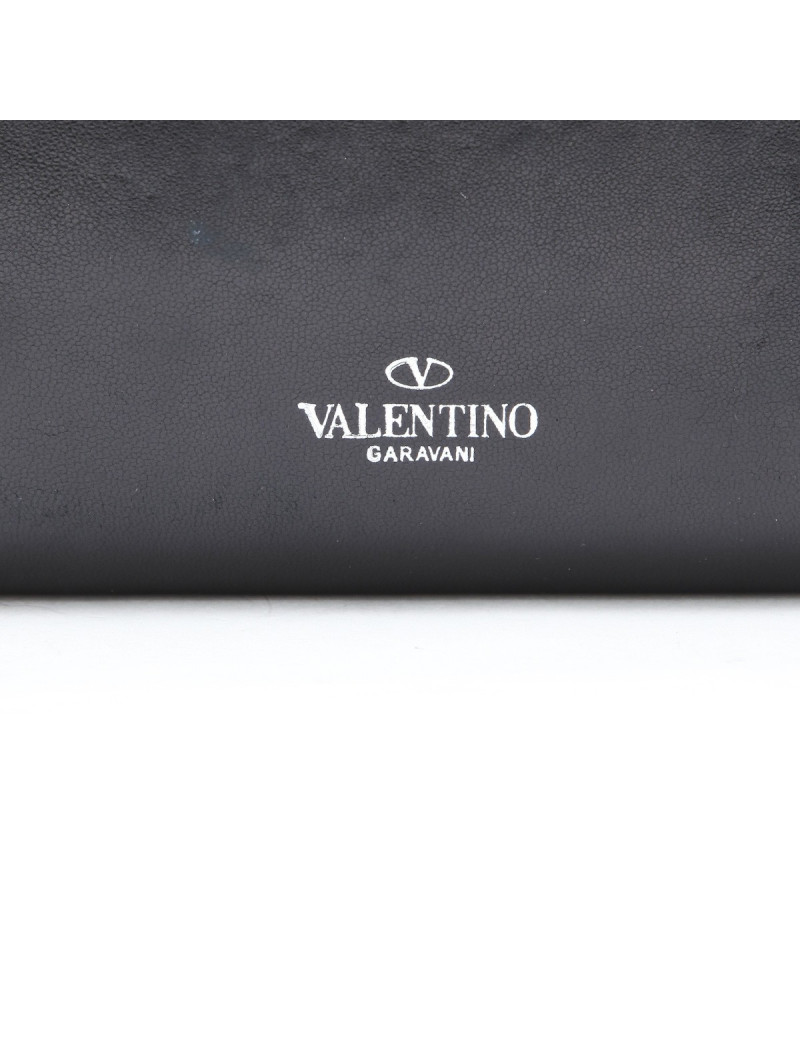 Pochette VALENTINO en cuir noir