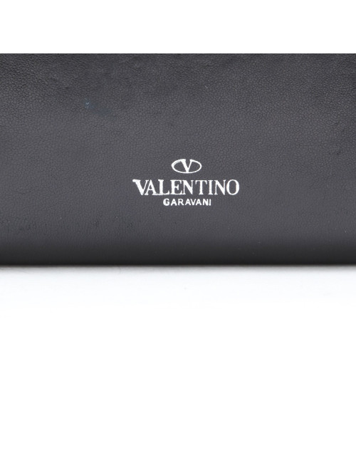 Pochette VALENTINO en cuir noir