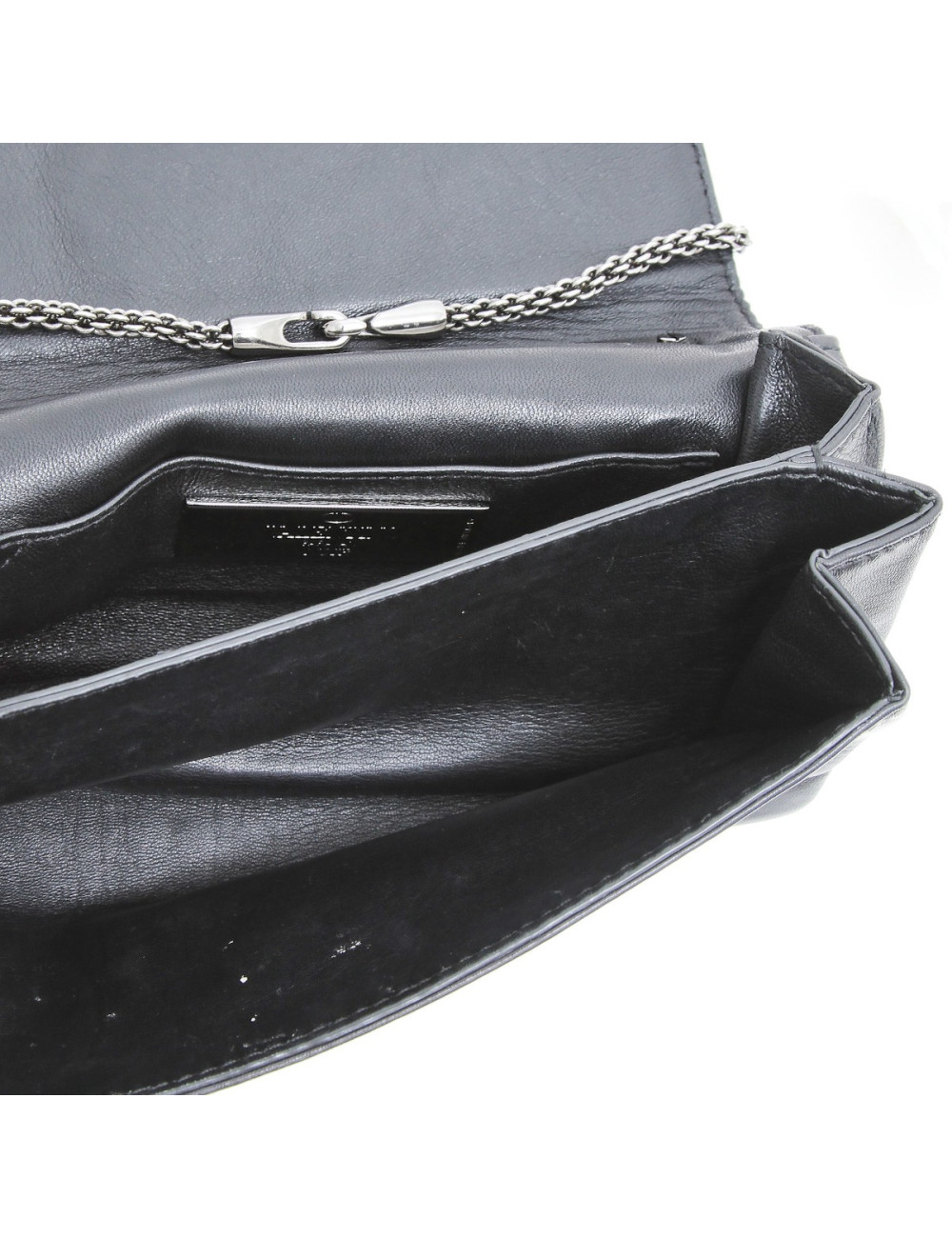 Pochette VALENTINO en cuir noir