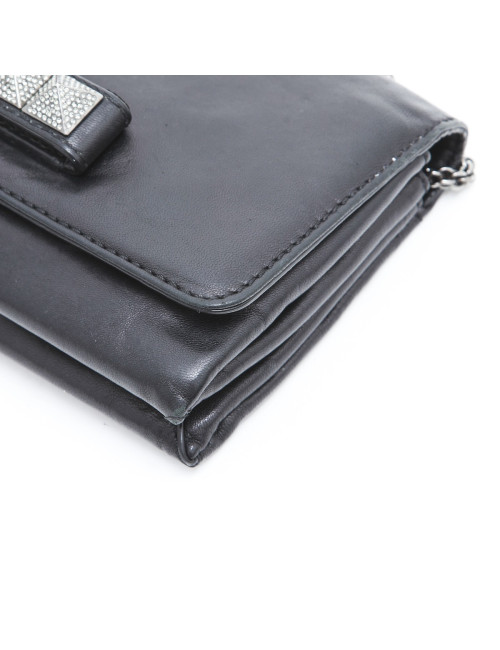 Pochette VALENTINO en cuir noir