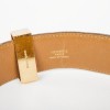 HERMES Vintage 'Médor' belt size 76 in orange courchevel leather