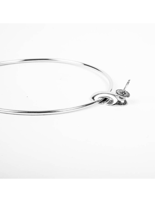 HERMEShopp earrings in sterling silver Ag925