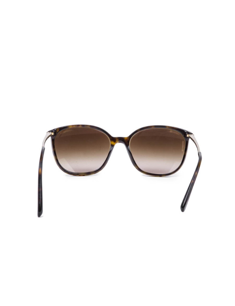 Lunettes de soleil CHANEL en plexiglas marron avec strass