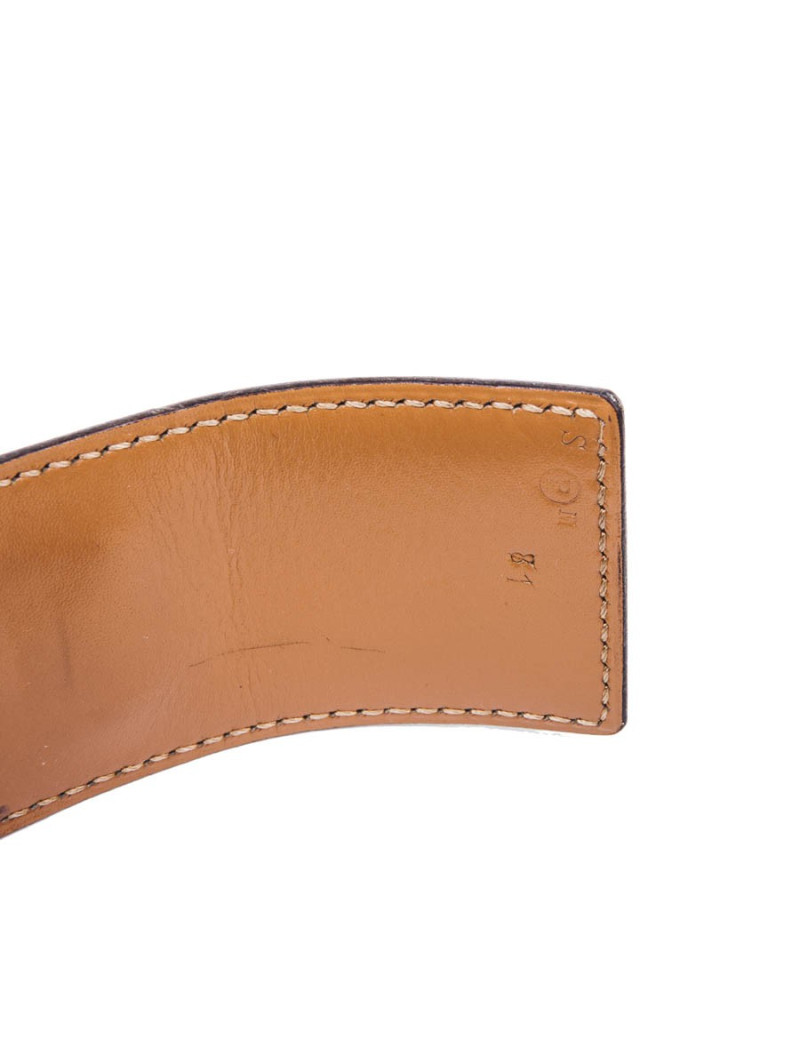 Ceinture HERMES médor bleu nuit accastillage doré