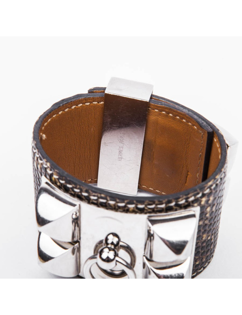 Manchette HERMES Homme en Lézard marron