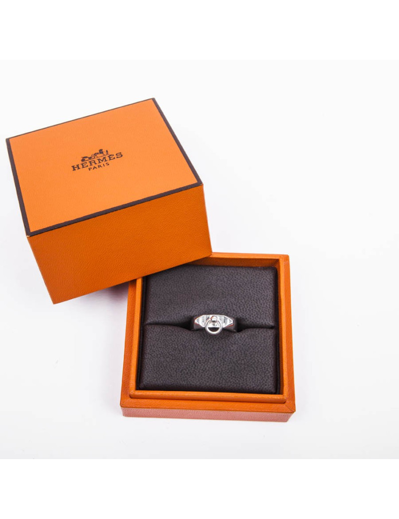 Bague collier de chien t 50 PM HERMES  en argent 925/1000