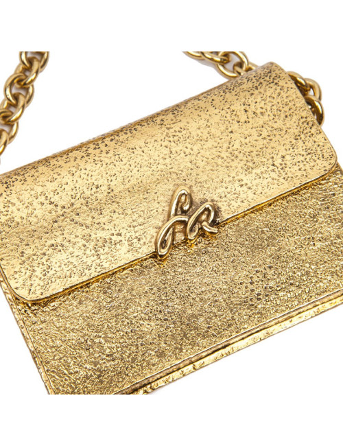 Minaudière CHRISTIAN LACROIX  en métal martlé doré Collector