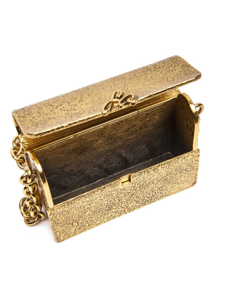 Minaudière CHRISTIAN LACROIX  en métal martlé doré Collector