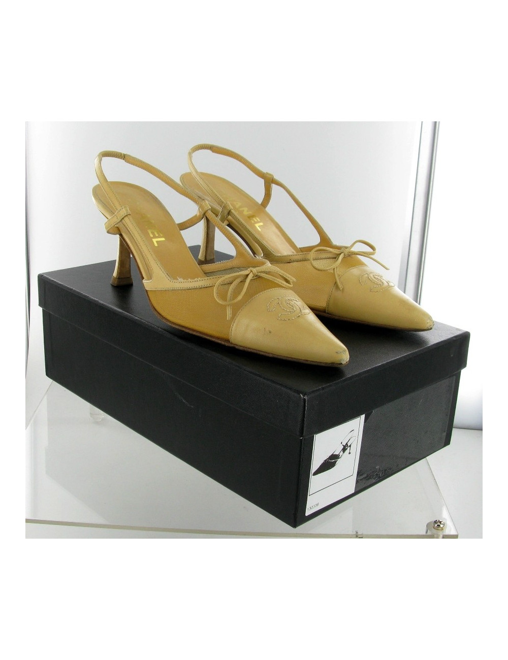 High Sandals CHANEL beige t36