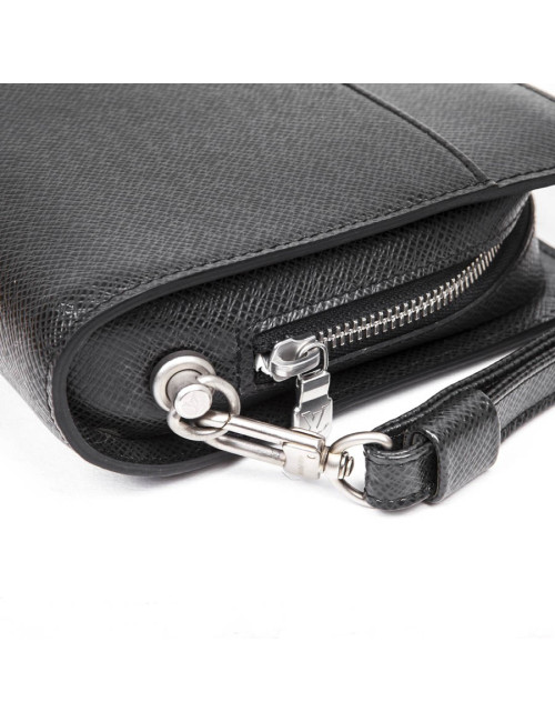 LOUIS VUITTON travel pouch in brown taiga leather