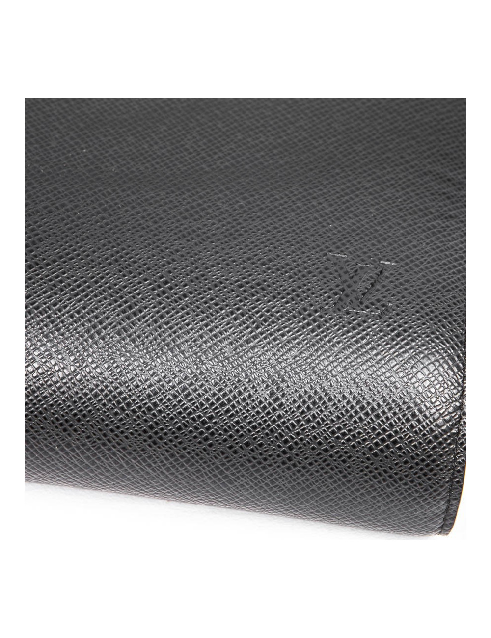 Pochette LOUIS VUITTON de voyage en cuir Taiga brun