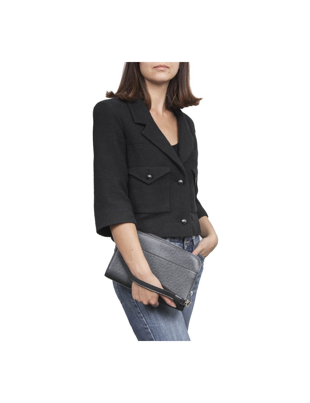 Pochette LOUIS VUITTON de voyage en cuir Taiga brun