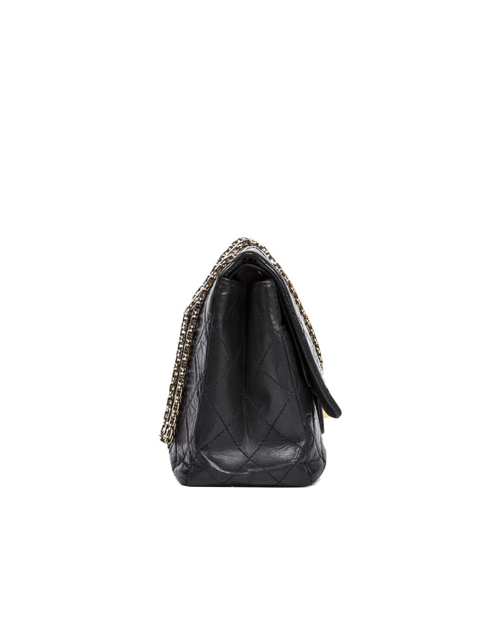 Sac 2.55 cuir vieilli noir  CHANEL