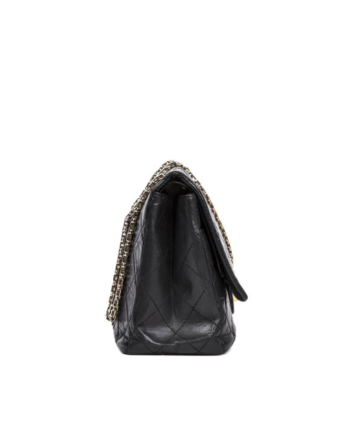 Sac 2.55 cuir vieilli noir  CHANEL