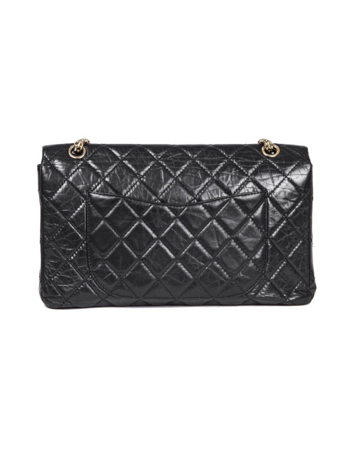 Sac 2.55 cuir vieilli noir  CHANEL