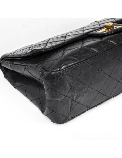 Sac 2.55 cuir vieilli noir  CHANEL