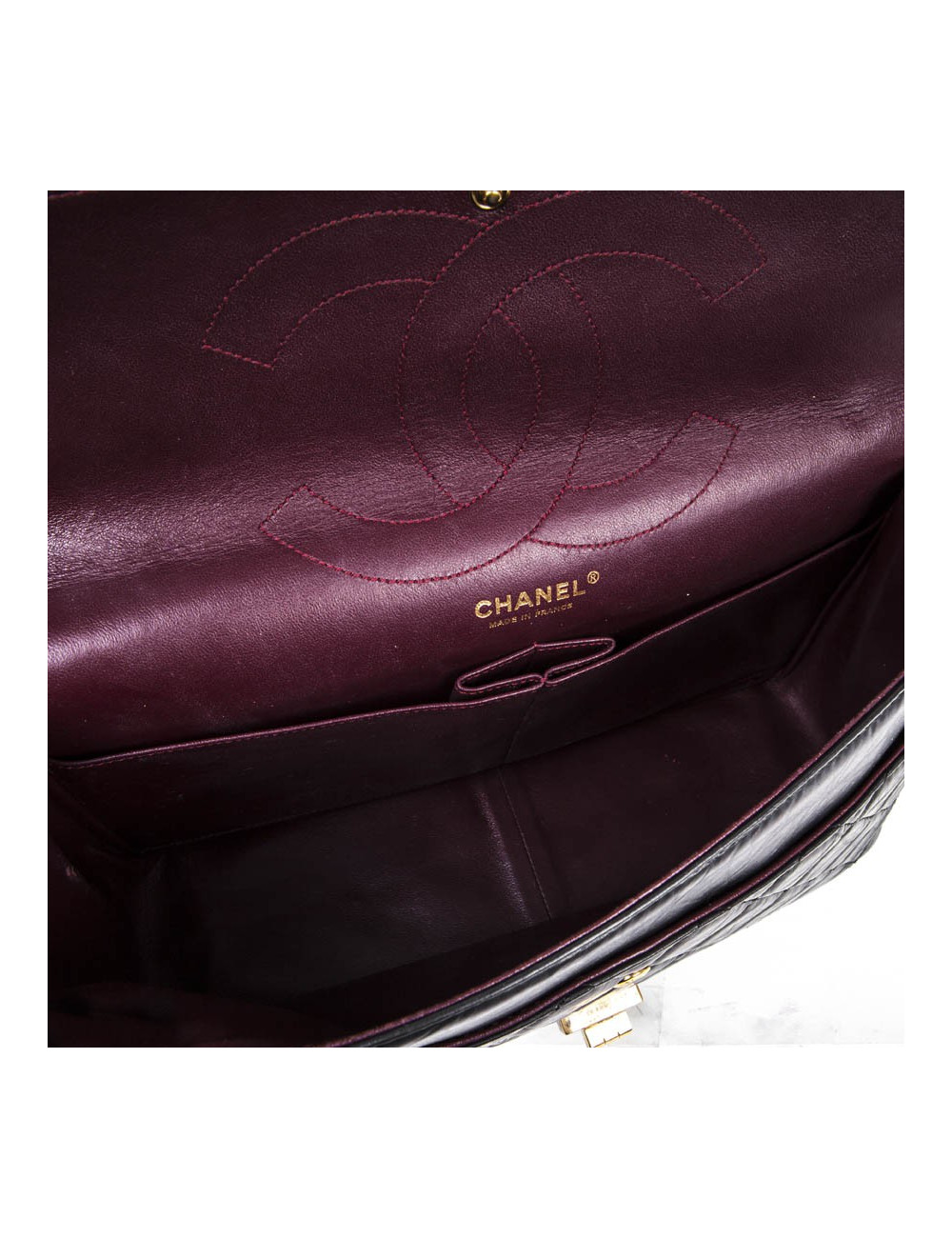 Sac 2.55 cuir vieilli noir  CHANEL