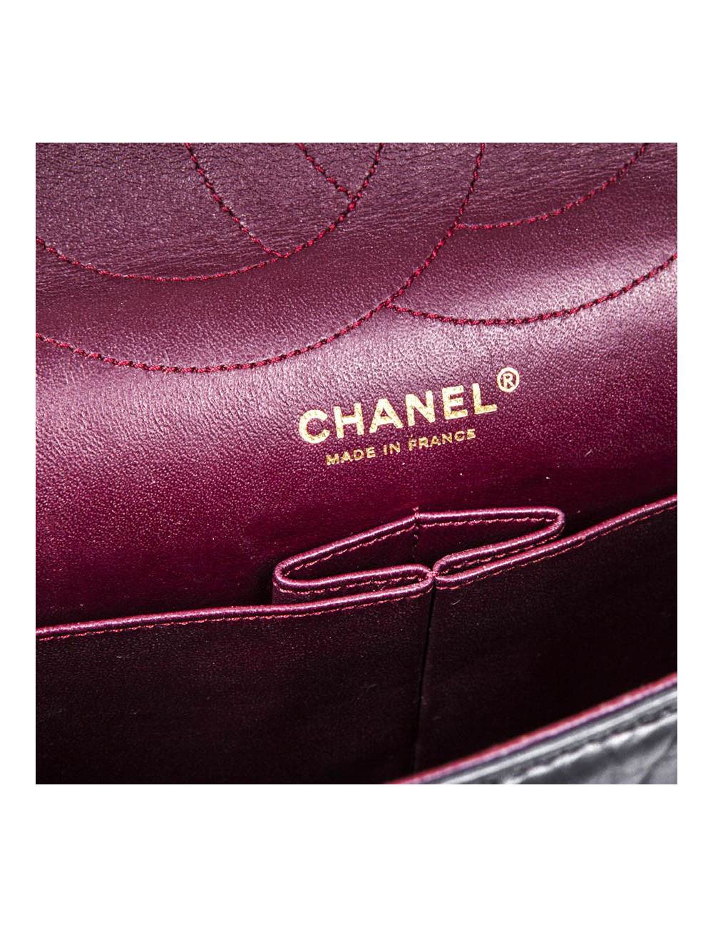 Sac 2.55 cuir vieilli noir  CHANEL