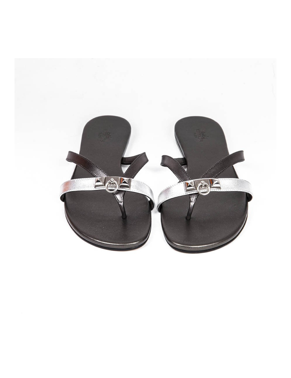 Sandales "Corfou Nappa" HERMES plates canon de fusil T 38