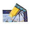 HERMES shawl 'balade en berline' in blue and yellow cashmere and silk