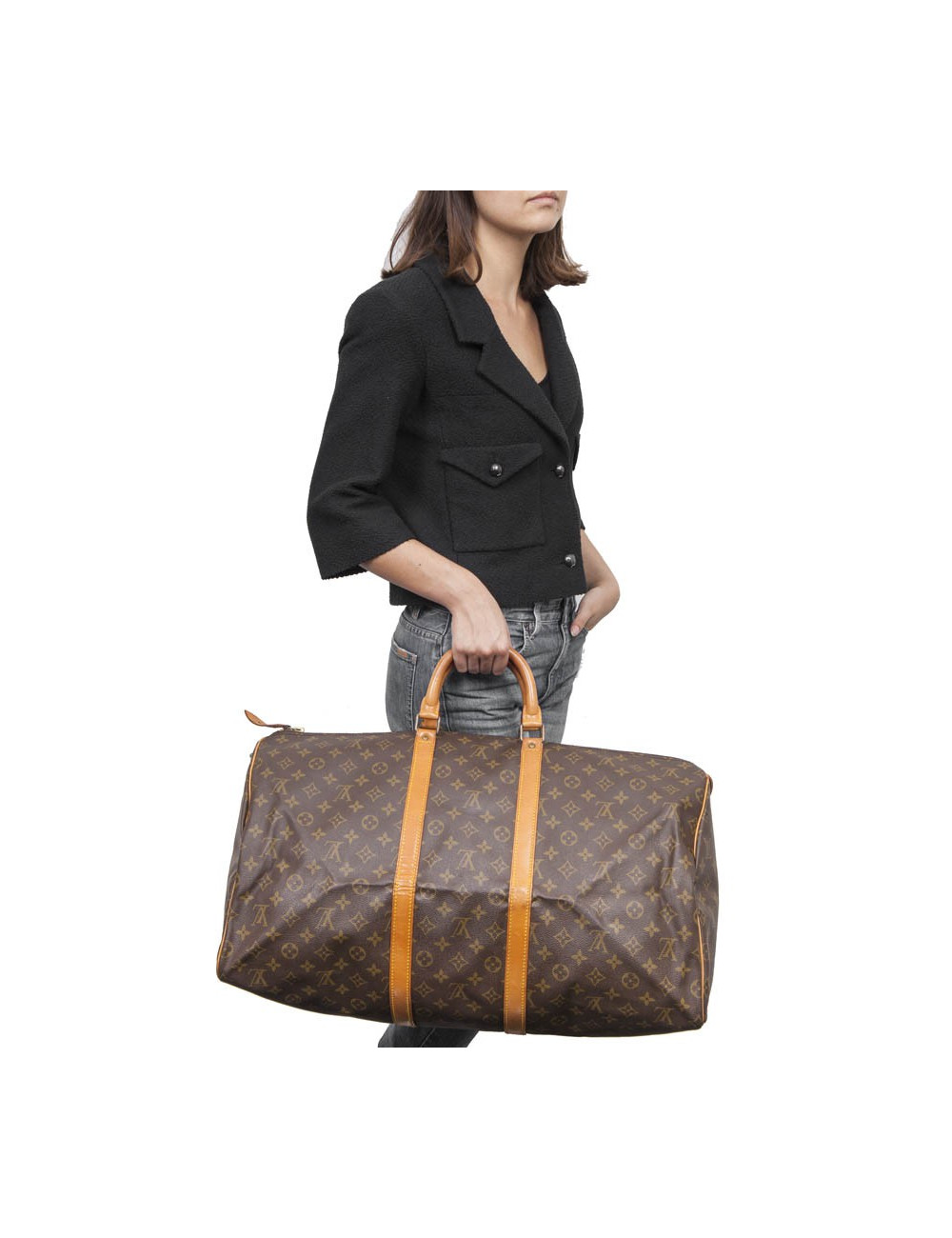 LOUIS VUITTON keepall 50 bag in brown Monogram canvas