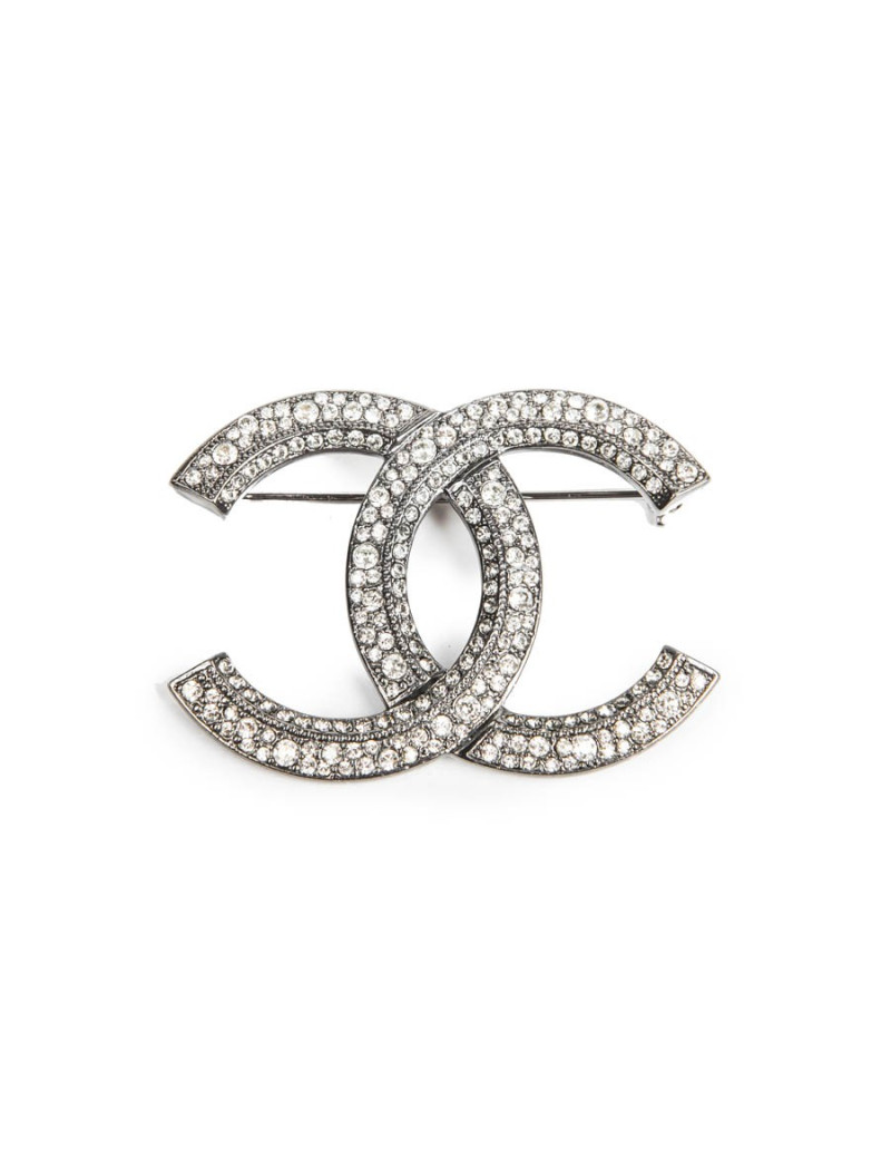 Broche Double C CHANEL strass