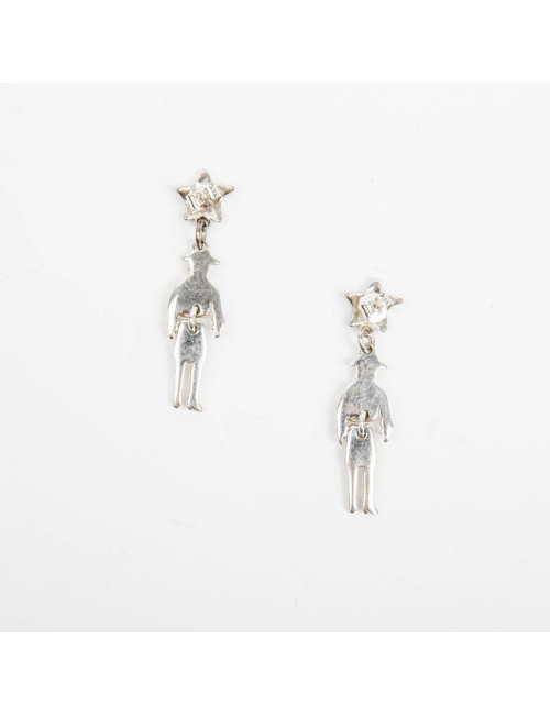 Boucles d'oreille clous CHANEL Coco articulée