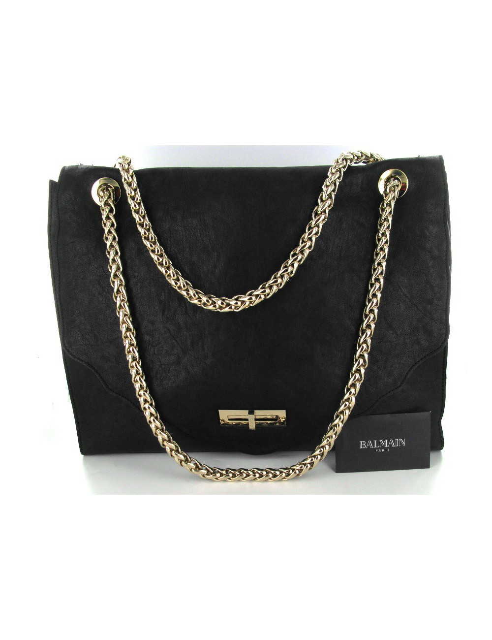 Sac BALMAIN GM en cuir veilli mat