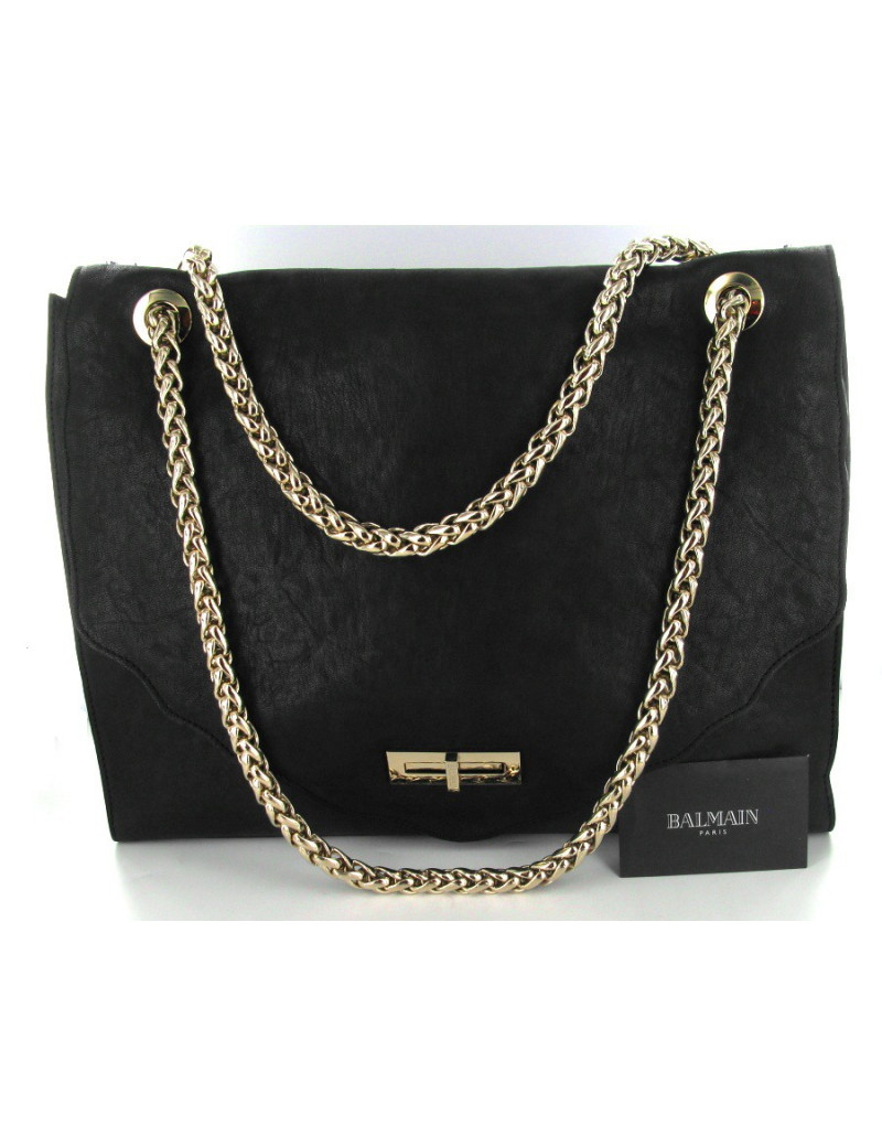 Sac BALMAIN GM en cuir veilli mat