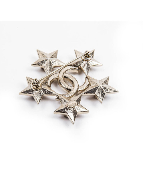 Broche "Paris-Dallas" CHANEL  avec double C  au centre strass