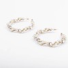 CHANEL Hoop earrings in gilded metal and pearls