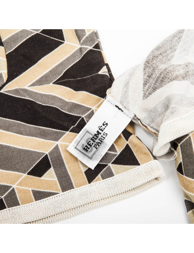 Gants HERMES emblème "carré cube