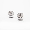CELINE vintage cufflinks in sterling silver and mother of pearl