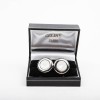 CELINE vintage cufflinks in sterling silver and mother of pearl