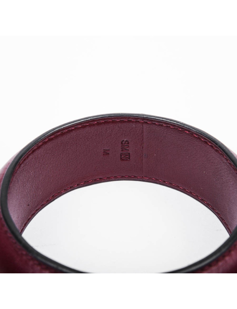 Bracelet HERMES en cuir rouge H
