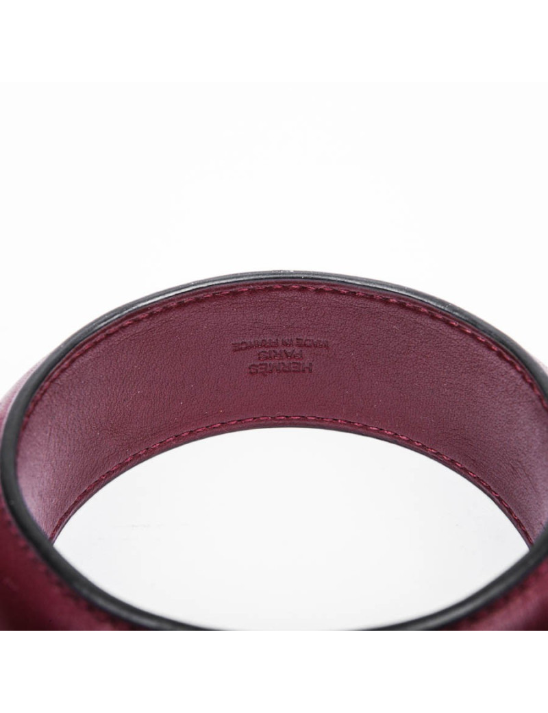 HERMES Bracelet in Red H Leather