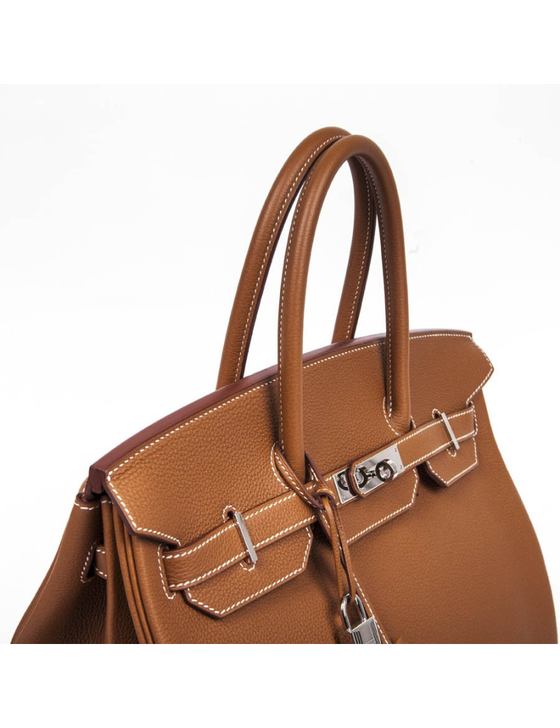 sac Birkin 35 HERMES  cuir togo gold