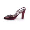 CHRISTIAN LACROIX high heel sandals Size 36.5FR in cardinal red velvet